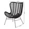 Baxton Studio Colorado Modern Bohemian Black Rattan and Metal Accent Chair 224-13132-ZORO - alternate 2